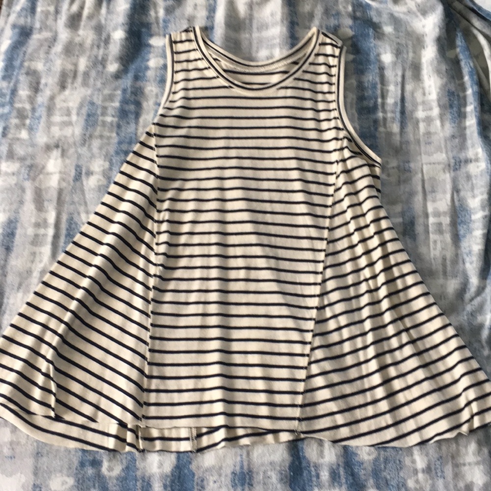 Tucker Tate Black and cream striped tank